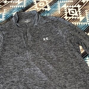 Under Armour Charcoal Heather 1/4 Zip Performance Pullover